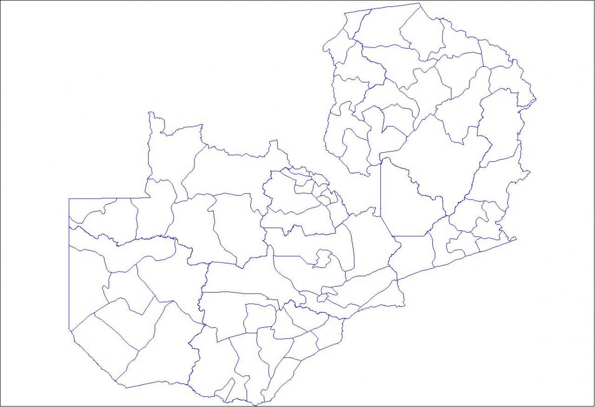 Mapa de Zambia contorno